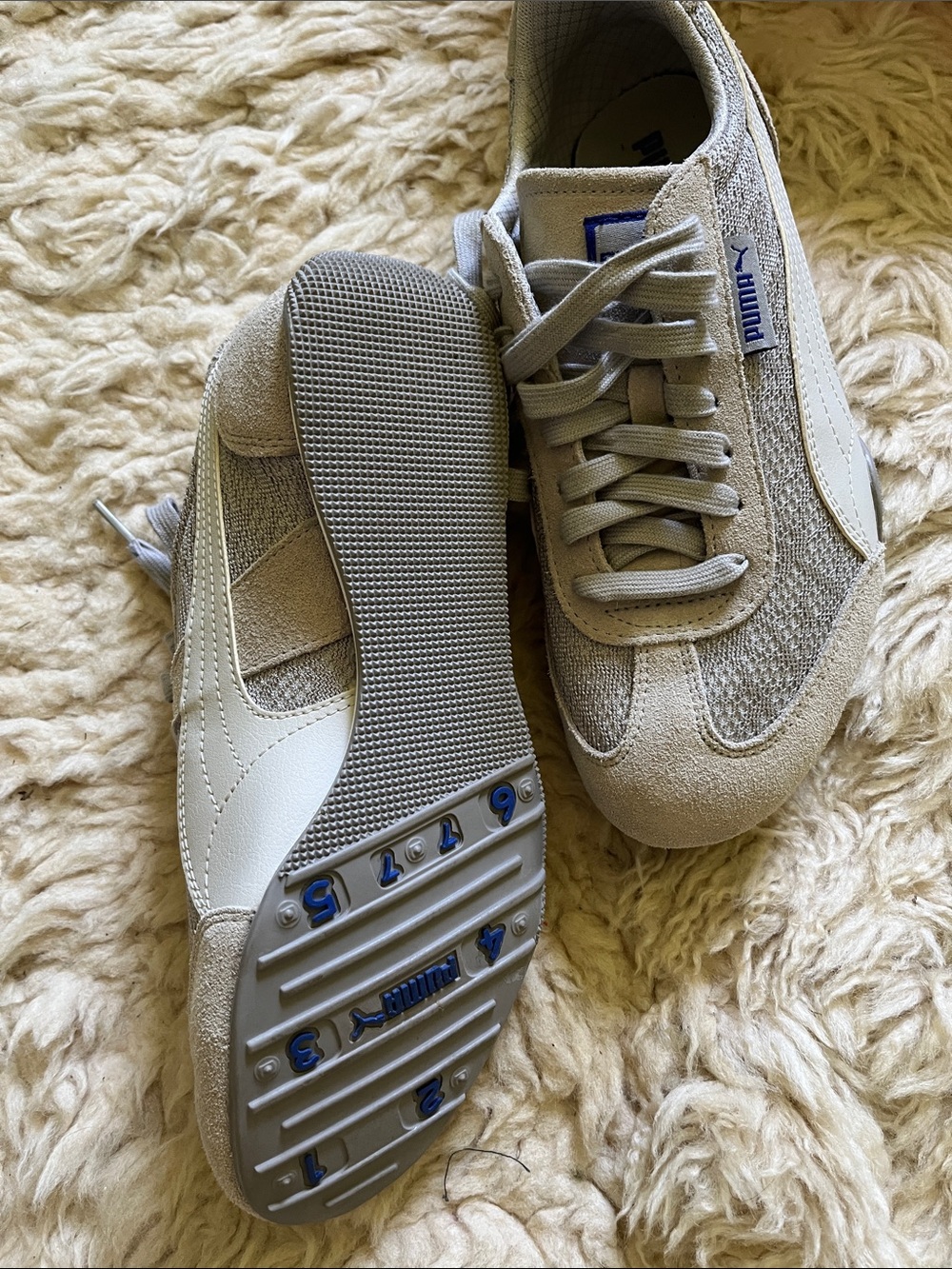 NWOT Puma Light Gray and White Classic Sneaker - Picture 6 of 8